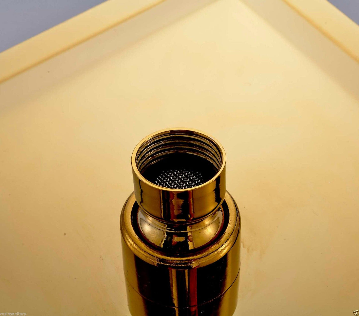 12 inch Wall Mount Square Rain Shower Head Gold Finish