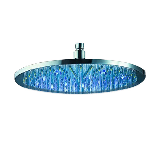 12" Wall Mount Round Copper LED Rain Shower Head