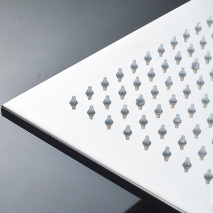 12 LED Shower Head - Brass Chrome square led shower head