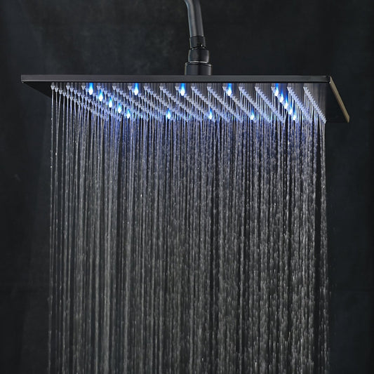 16" Oil Rubbed Bronze Square Color Changing LED Rain Shower Head