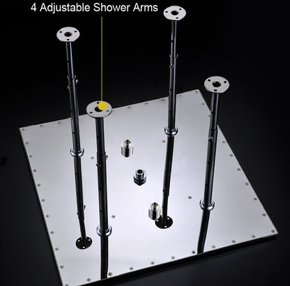 Juno Square Stainless Steel LED Shower With Spray Mist Shower Head