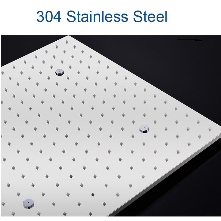 Juno Square Stainless Steel LED Shower With Spray Mist Shower Head