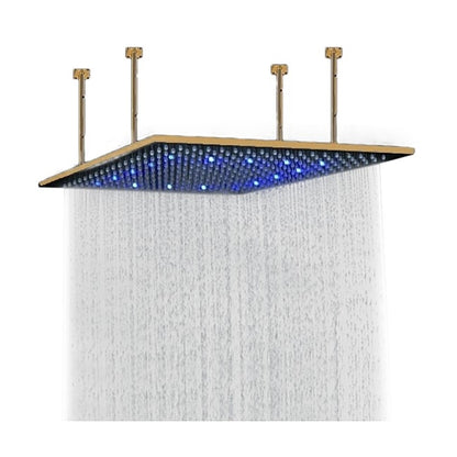20" Large Gold LED Rain Shower Head Ceiling Mount