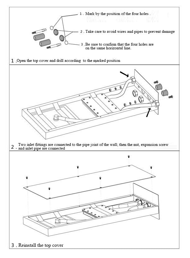 Juno 22 Inch Wall Mount Rainfall Waterfall shower head With Handheld Shower
