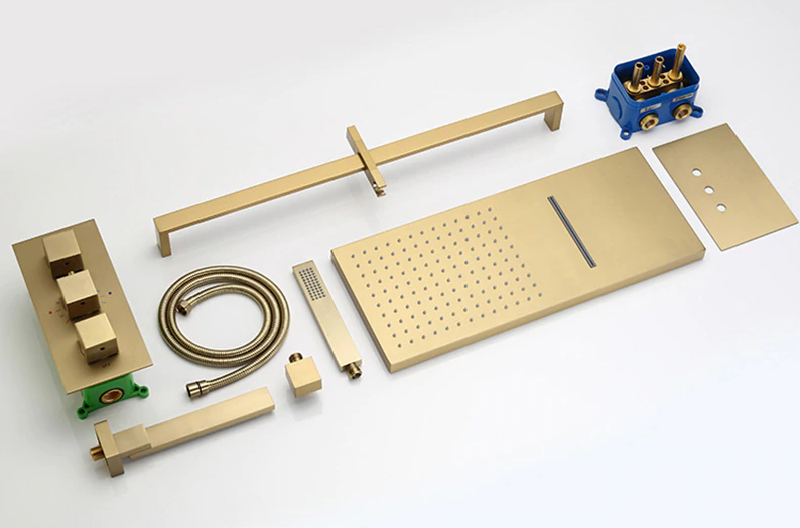 Juno 22 Inch Wall Mount Rainfall Waterfall shower head With Handheld Shower