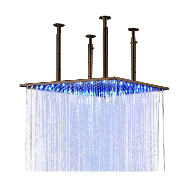 Oil rubbed bronze large shower head