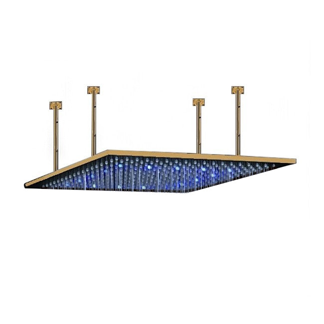 24" gold rain shower head