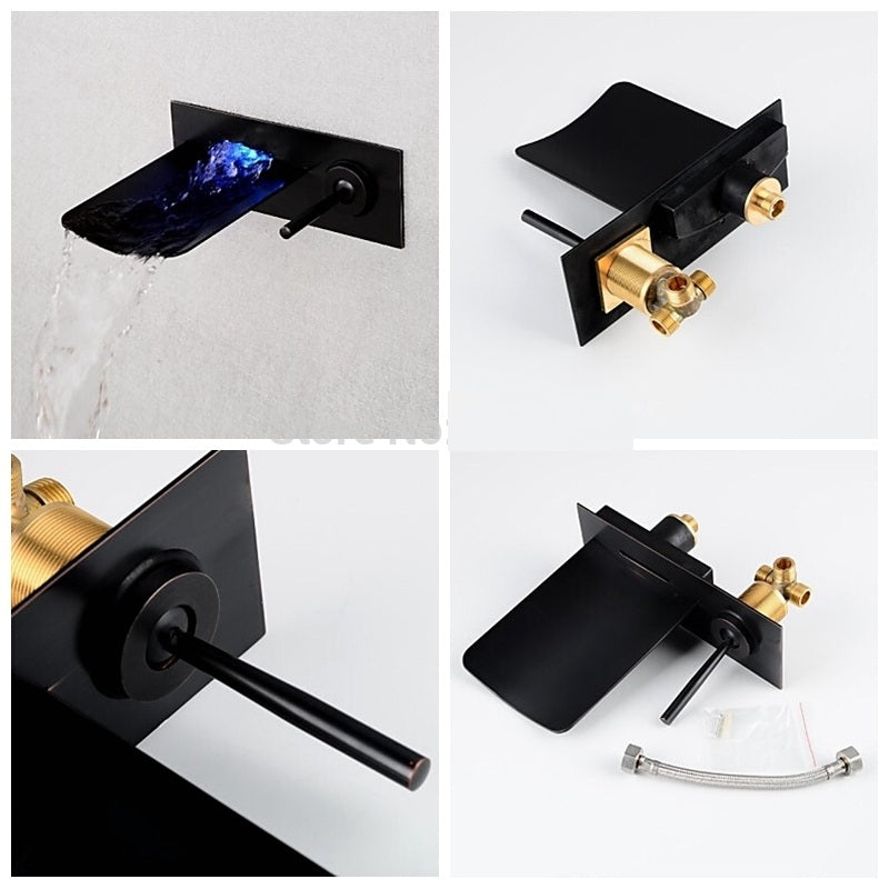 Quito LED Oil Rubbed Bronze Bathroom Sink Faucet