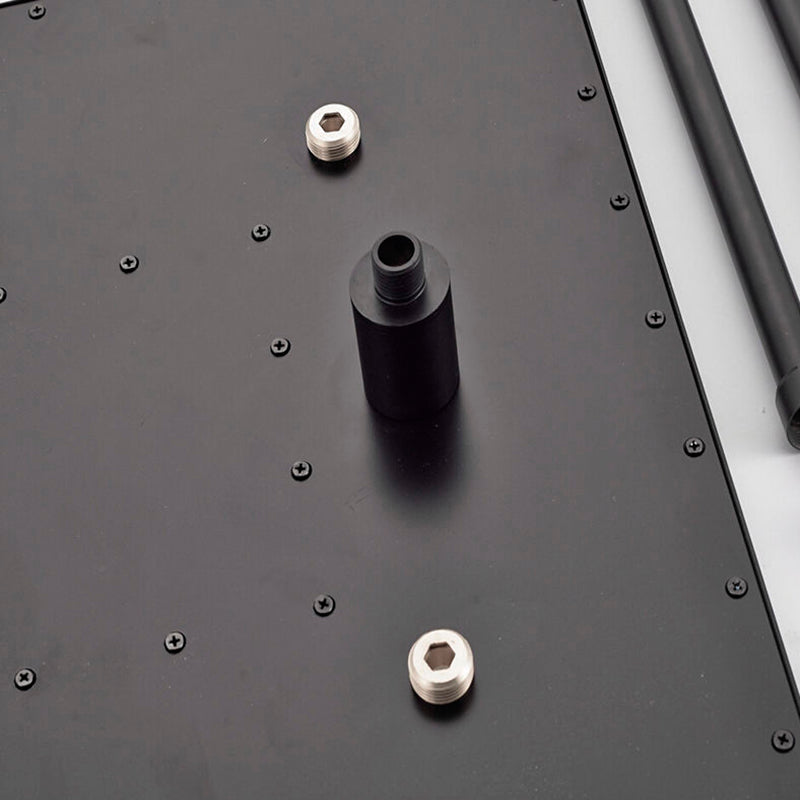 31" New Dark Oil Rubbed Bronze Square Ceiling Mount LED Rain Shower Head