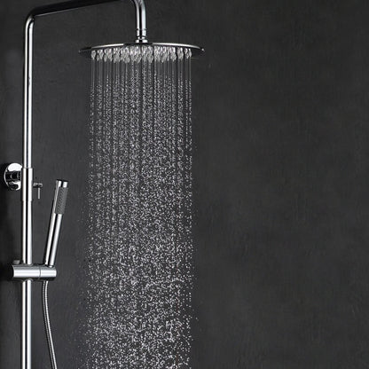 Juno Round LED Shower Set with Handheld Shower & Shower Faucet