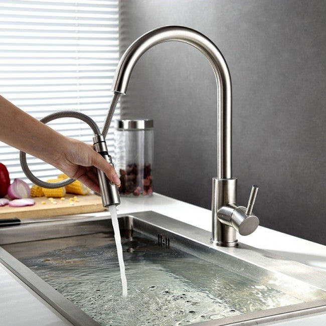 Cusco Long Neck Kitchen Pull Out Touch Sensor Faucet