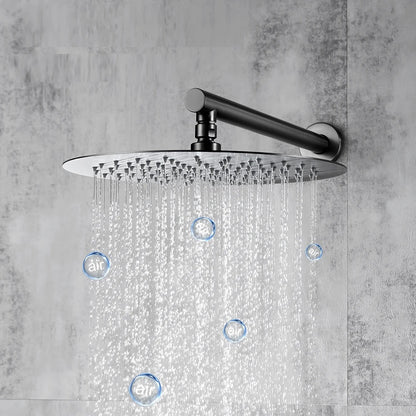 Juno Rainfall Shower System Wall-Mounted Mixer Set with 8, 10 or 12-Inch Headshower