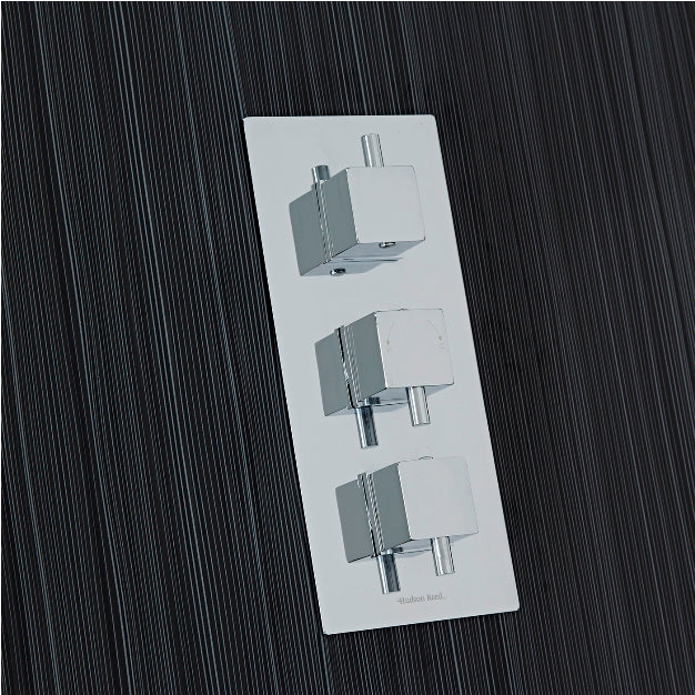 12" Chrome Finish Rain Shower Head with Handheld Shower in Shower Set