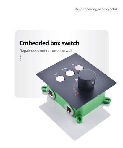 Juno New Matte Black Shower Head Ceiling Mount With LED Lights