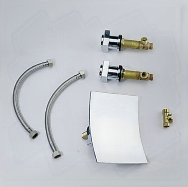 Dijon 3Pcs Bath Faucets Deck Mounted Bathroom Tap Sink or Bathtub