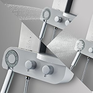 44" Stylish Shower Systen with Adjustable Massage Jets 10