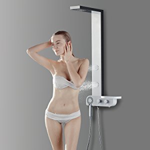 44" Stylish Shower Systen with Adjustable Massage Jets 6