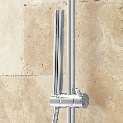 Cali Thermostatic Wall Mount Shower System With Six Body Jets in Brushed Nickel