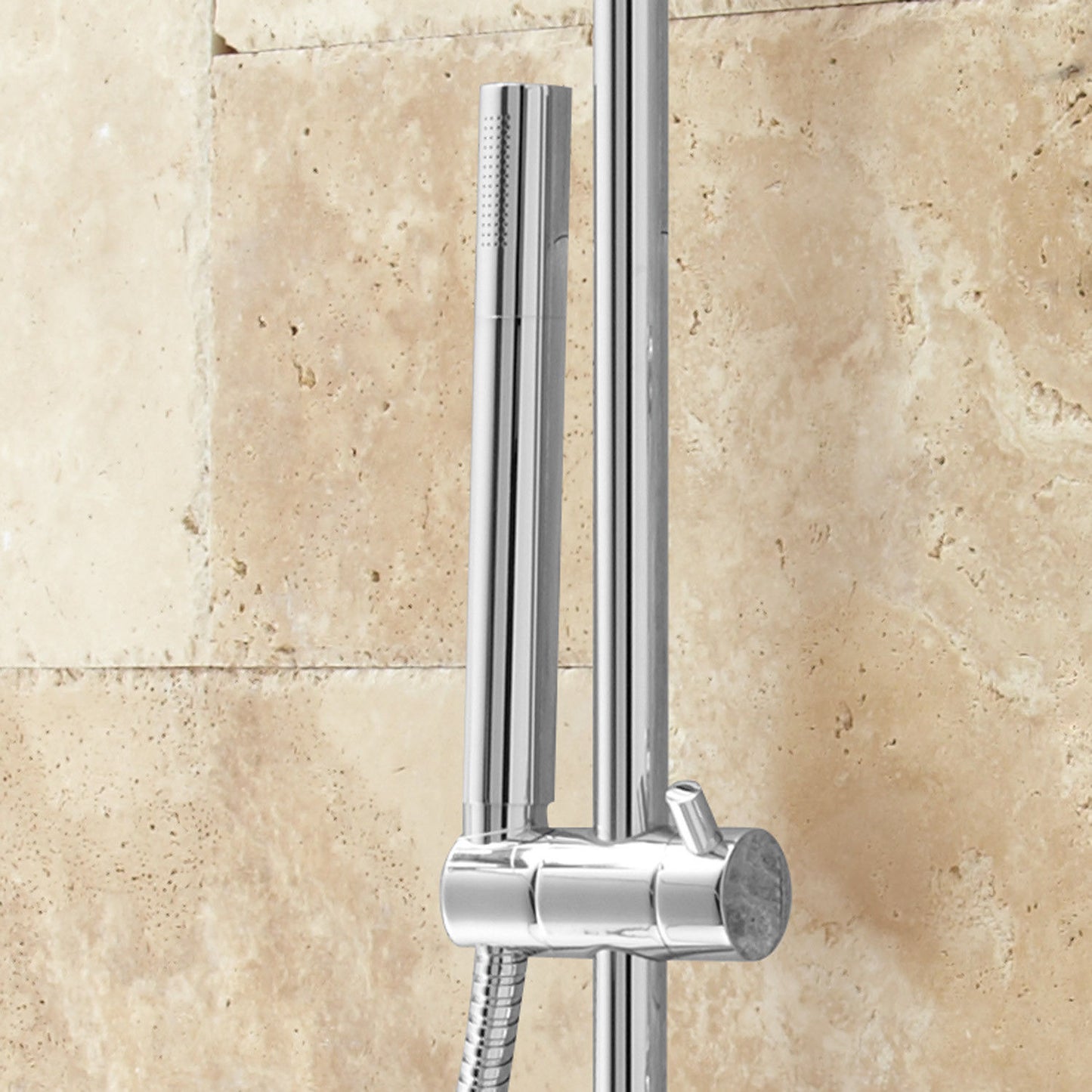 Cali Thermostatic Wall Mount Shower System With Six Body Jets in Chrome Finish