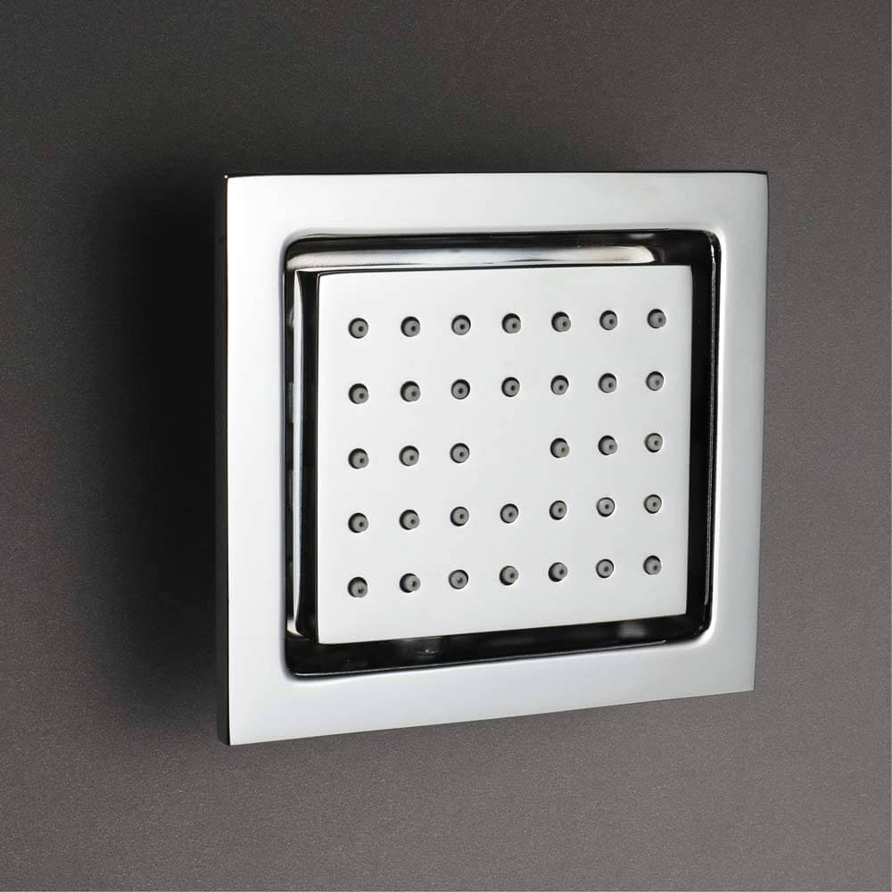 Juno Musical Curved Waterfall Rainfall Ceiling Mount Phone Control LED Shower Head With Mixer