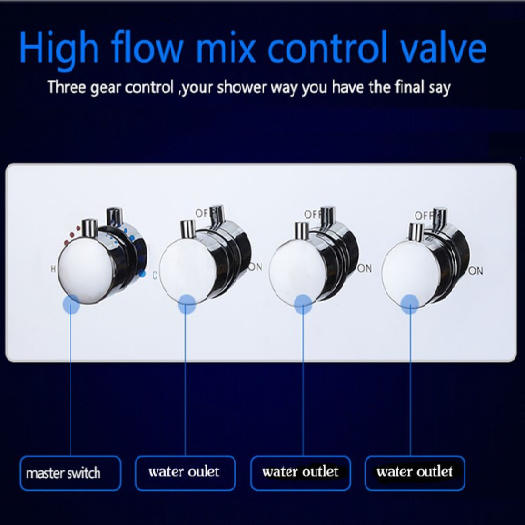 Allora Chrome Finish Rain Shower System with Handheld Shower Head