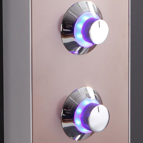 5 Function LED Shower Panel Waterfall Rainfall Shower Head Massage Jets with Hand Shower