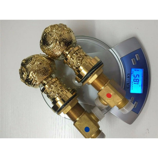5 pcs Dragon Gold Widespread Waterfall Watertub Faucet  8