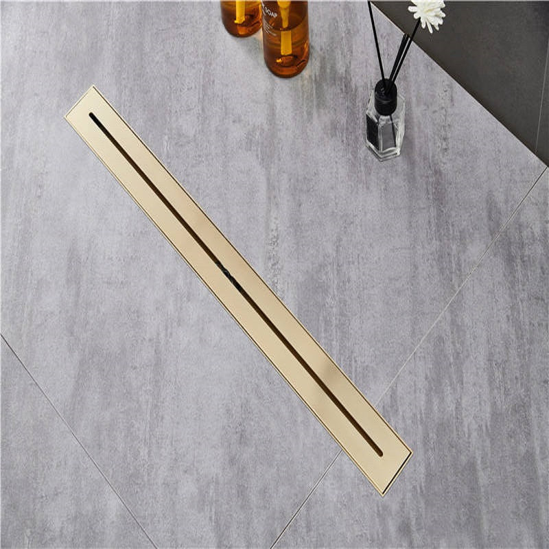Juno LED Linear Shower Drain Flag Design Flange Body