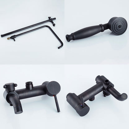 Juno 8" Oil Rubbed Bronze Rain Shower Systems with Handheld Shower