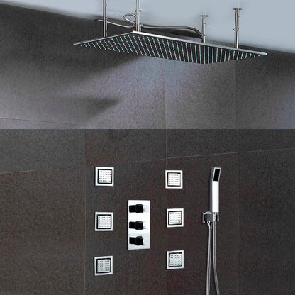 Juno 40 inch Rain Shower Head with LED Lights