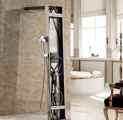 Juno Brass Brushed Nickel Stainless Steel Contemporary Bath Shower Faucets