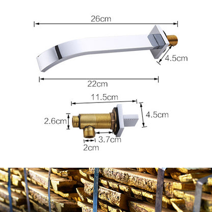 Juno Latori Chrome Finish Wall Mount Bathroom Sink Faucet