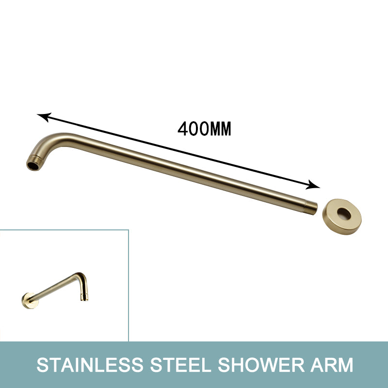 Juno Commercials Ceiling & Wall Mount Brushed Gold Luxury Shower Head & Arm