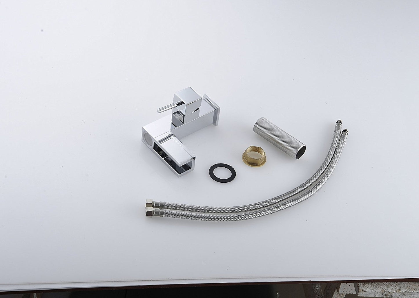 La Plata LED Three Color Waterfall Bathroom Sink Faucet Single Handle Mixer Tap