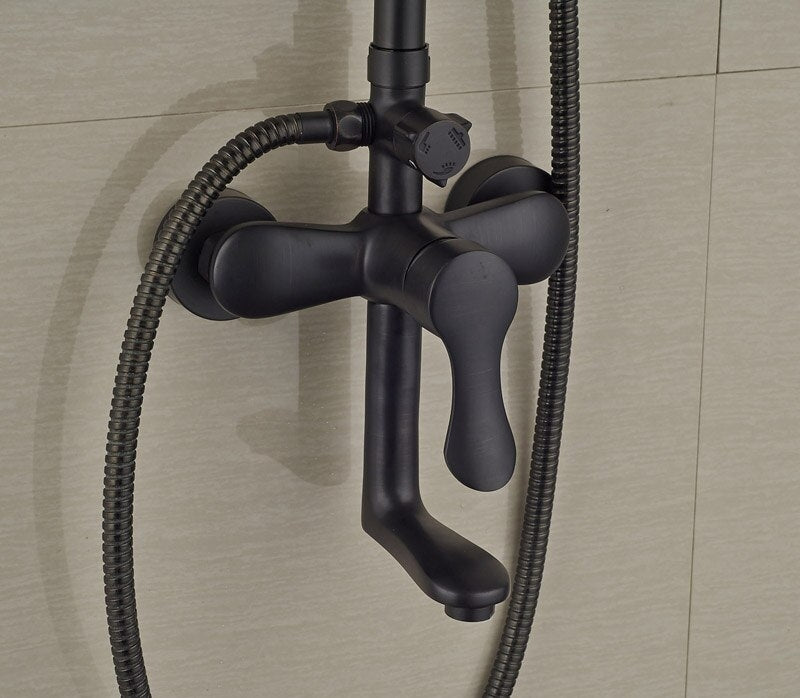 Oil Rubbed Bronze Shower System Rain Round Shower Head