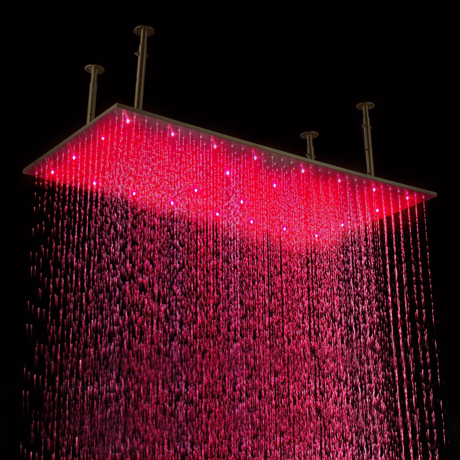 Juno 20" x 40" Dark Oil Rubbed Bronze Square Ceiling Mount LED Rain Shower Head 