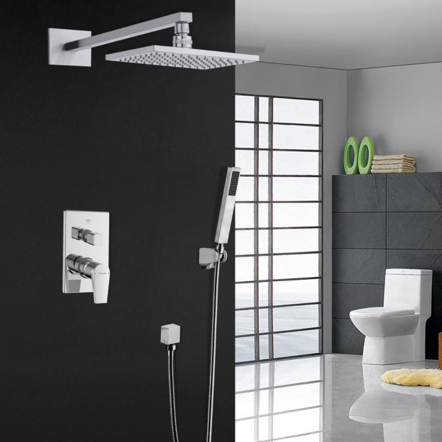 Juno Royal Wall Mount Chrome Rain Shower Head