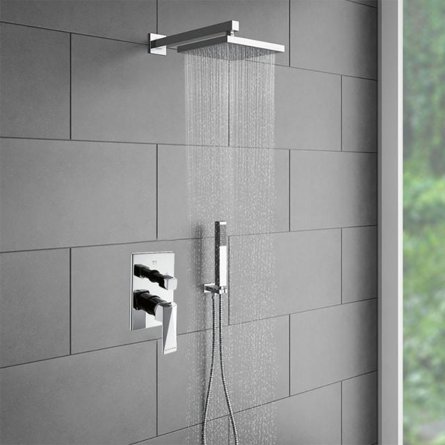 Juno Rain Shower Head Set with Handheld Shower