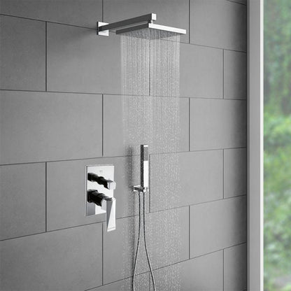 Juno Rain Shower Head Set with Handheld Shower