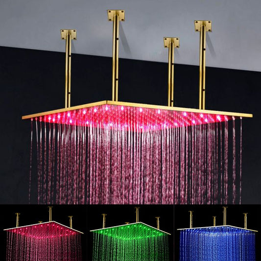 24" gold rain shower head