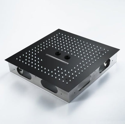 Juno Black Rain Shower Head 16" Remote Control LED Showerhead