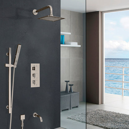 8, 10, 12, 16, 20, 24 Square Rain Shower System Set in Rain Shower Head