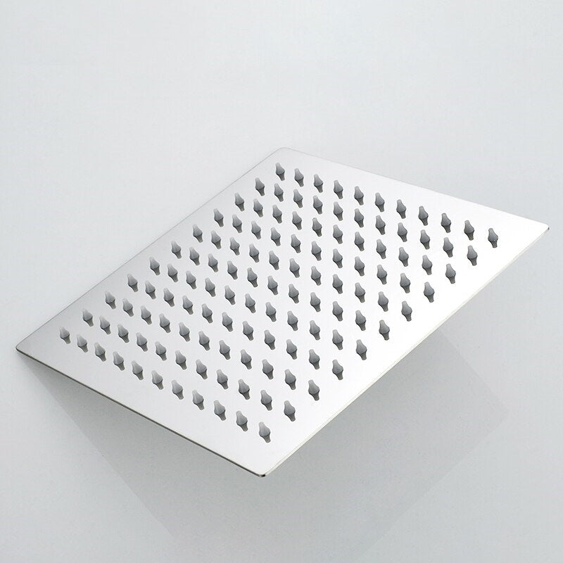 Juno 8", 10", 12", 16" Stainless Steel Square Brushed Nickel Rain Shower Head