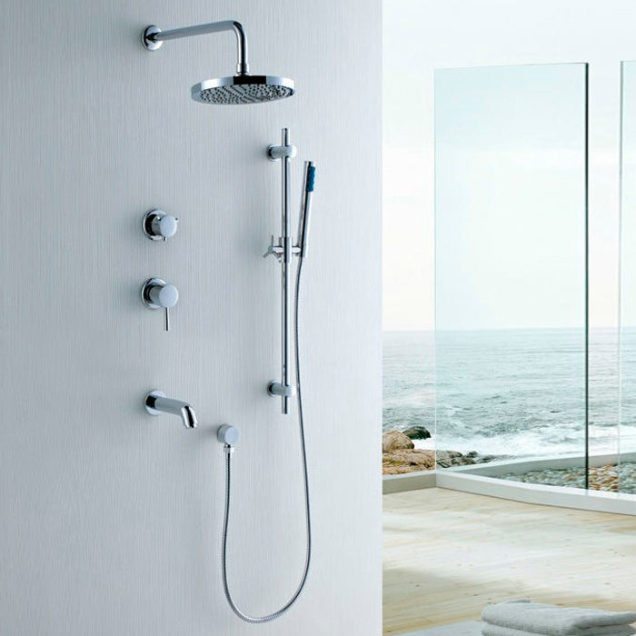 8 to 16 Round Shower Head Set Stainless Steel Chrome plated top shower Set