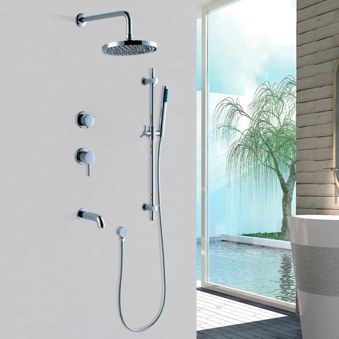 8 to 16 Round Shower Head Set Stainless Steel Chrome plated top shower Set