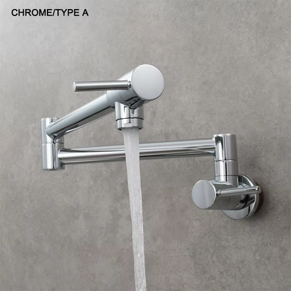 Brass Foldable Wall Mount Kitchen Faucet Single Hole Pot Filler Tap