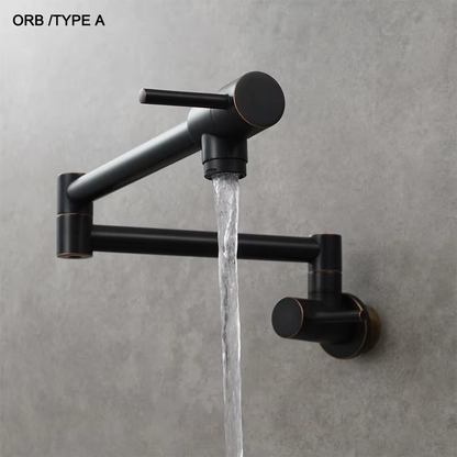 Brass Foldable Wall Mount Kitchen Faucet Single Hole Pot Filler Tap