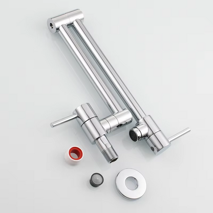 Brass Foldable Wall Mount Kitchen Faucet Single Hole Pot Filler Tap