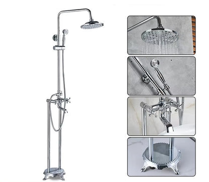 Juno Quinn Free Standing Shower Head with Bathtub Faucet And Hand Shower System