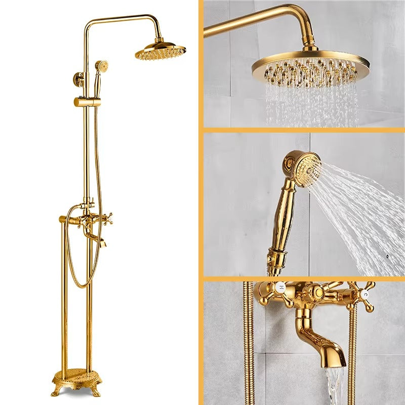 Juno Quinn Free Standing Shower Head with Bathtub Faucet And Hand Shower System